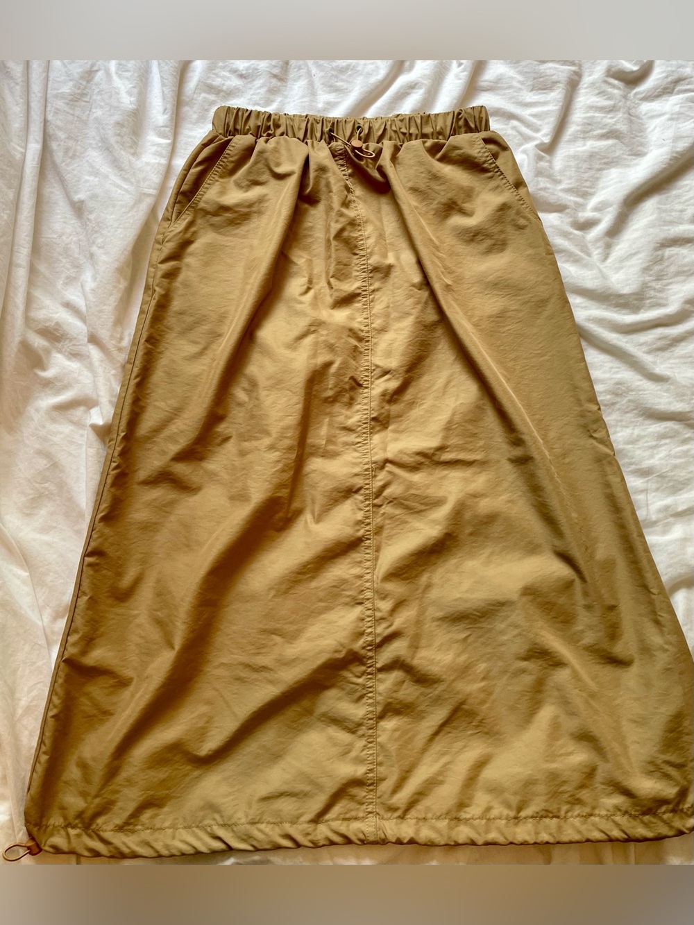 Drawstring Windbreaker Skirt
